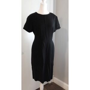 Melissa‎ Little Black Dress Classic Fitted Midi Dress Career Size 6 / #5344